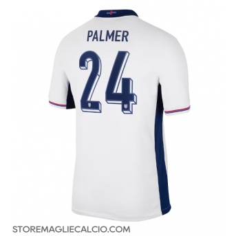 Inghilterra Cole Palmer #24 Maglia Gara Casa Repliche Europei 2024